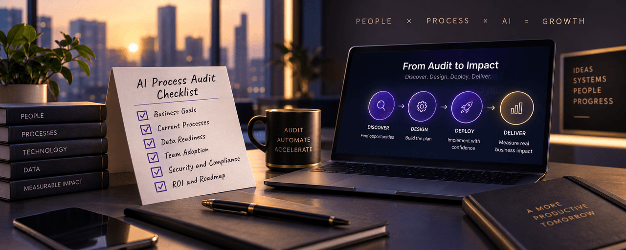 Illustration: A process audit should move from operational discovery to measurable impact